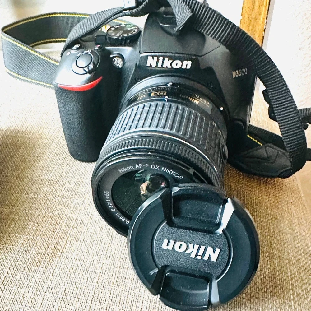 Nikon D3500 Digital SLR camera with DSLR Lenses, battery and charger